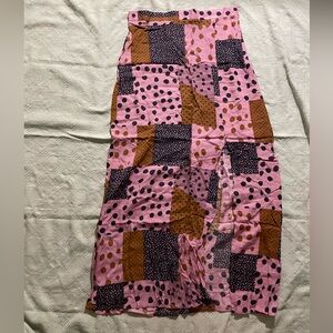 PATTERNED MIDI SKIRT